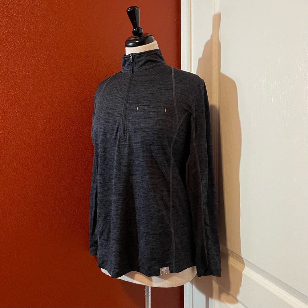 Ariat Men’s Rebar Evolution Black 1/2 Zip Pullover Mesh Jacquard Polyester Shirt